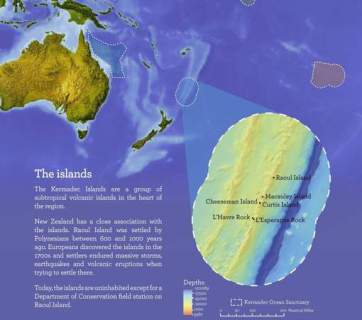  Carte fournie par le ministère néo-zélandais de l'Environnement. © epa.