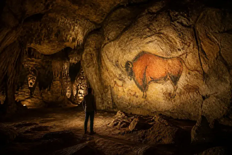 Art parietal prehistorique dans une grotte