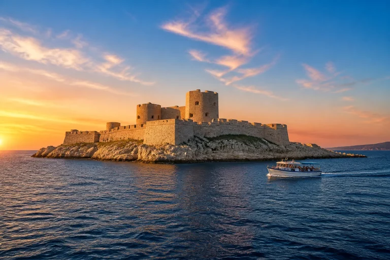 Chateau dif au coucher du soleil
