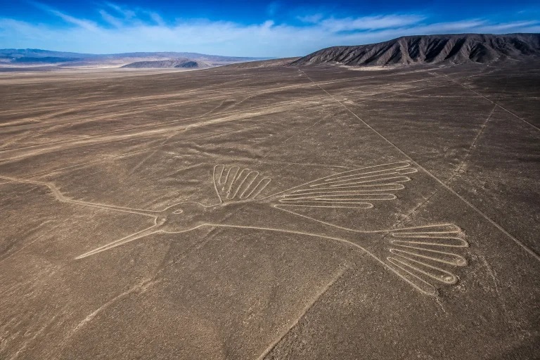 Geoglyphes de nazca le colibri majestueux