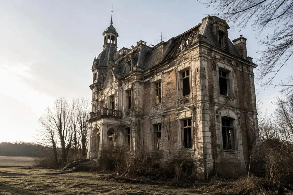 Manoir colimaçon abandonné en Seine-et-Marne vu de l'extérieur